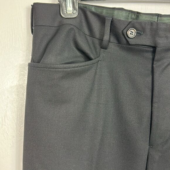 Prada Classic Virgin Wool Blend Slim Straight Black Trousers Size 38 - Picture 3 of 12
